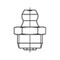 DIN71412 Conische smeernippel 180° Roestvaststaal (RVS)
